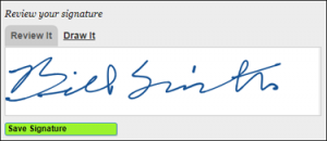 Signature Example